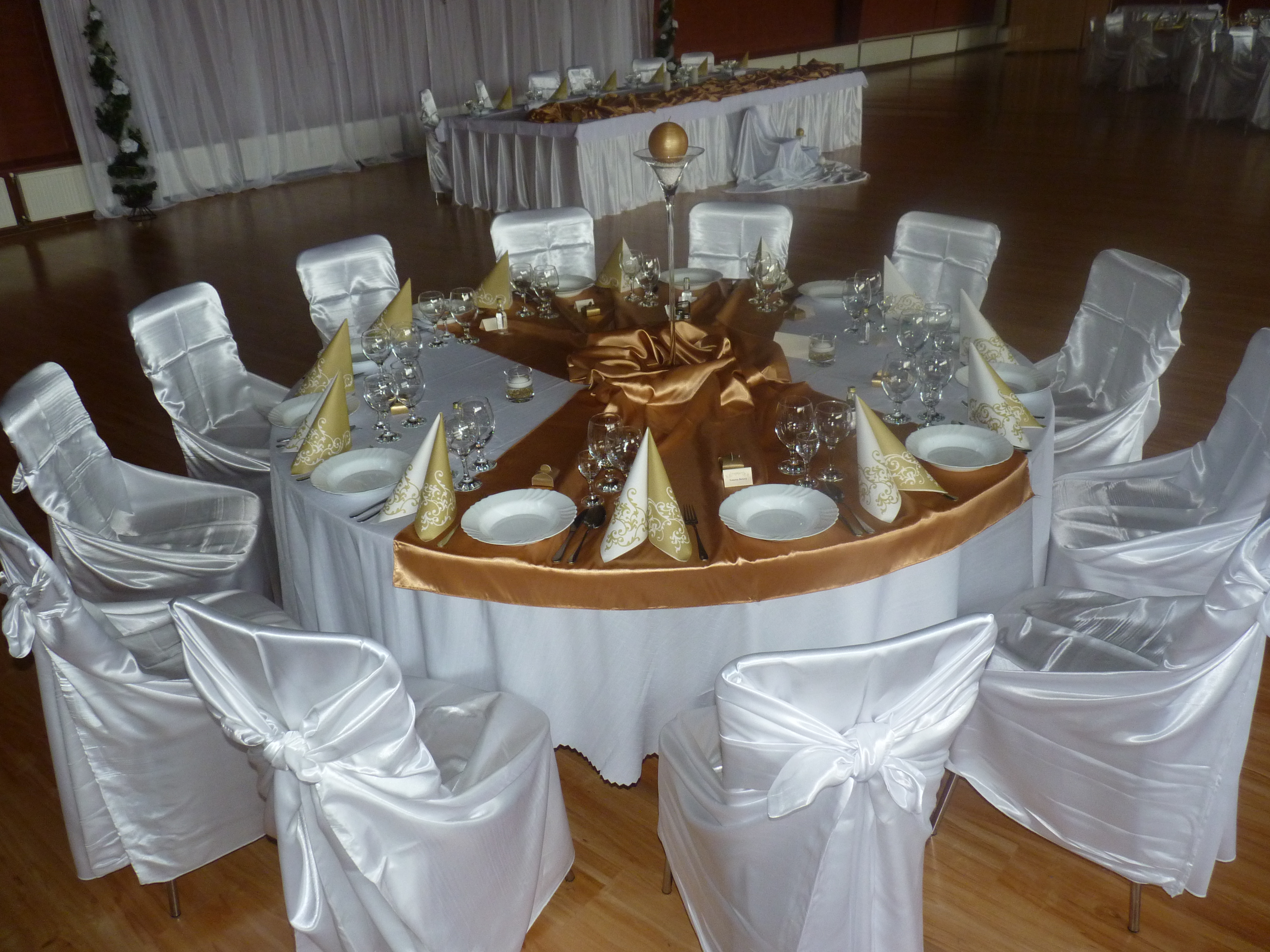 Veľká zlatá svadba - okrúhle stoly -Reštaurácia Lietadlo, Podlipníky, Hanušovce n/T, Vranov n/T, Prešov